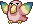 animated pixel art sprite of a colourful parrot character flapping its wings