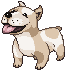 pixel art animated sprite of a pitbull dog in a cute style