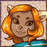 animated pixel art portrait of a blinking red panda character
