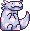 animated pixel sprite of a pastel axolotl character